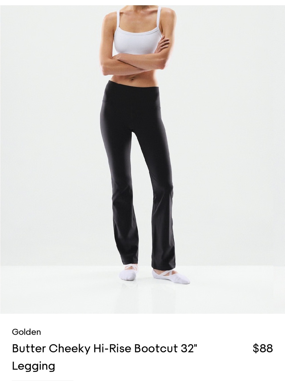 Aritzia Butter Cheeky Hi-Rise Bootcut Legging - Black